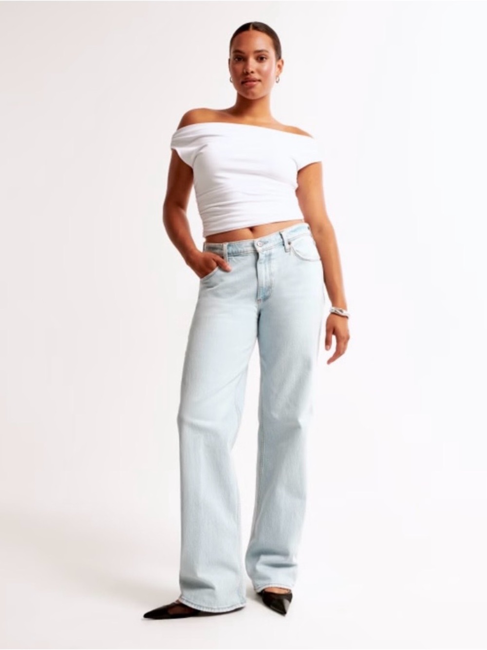 Abercrombie & Fitch Light Blue Wide-Leg Jeans